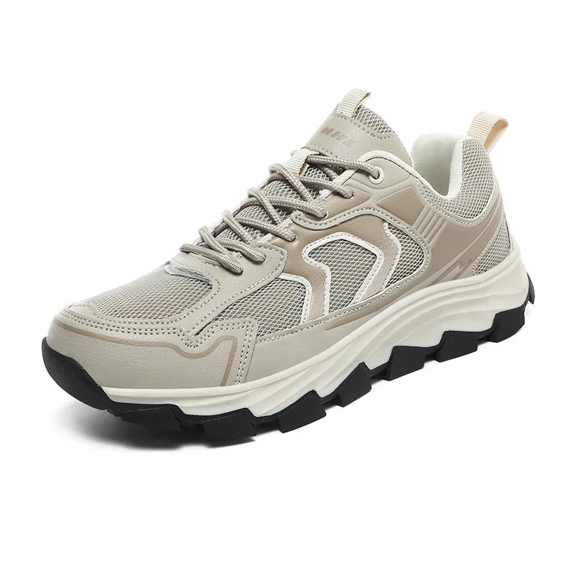 

Мужские походные ботинки для улицы, удобные, противоскользящие, с низким верхом, износостойкие, амортизирующие, мужские повседневные кроссовки 39 коричневый