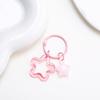 Metal Open Ring Keyrings Colorful Resin Five-Pointed Star Bell Pendant Keychain For Women Girl Car Hanging Trinket Key Holder
