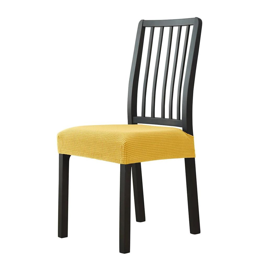 Housse de chaise en Jacquard sans dossier, housse de chaise pour salle à manger, maison, mariage, bureau, extensible, Anti-salissure, sans dossier, 1 pièce