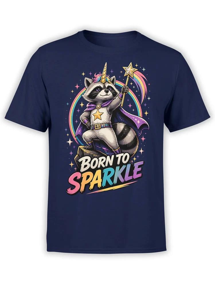 Sparkle Bandit Raccoon Unicorn Tshirt Unisex S