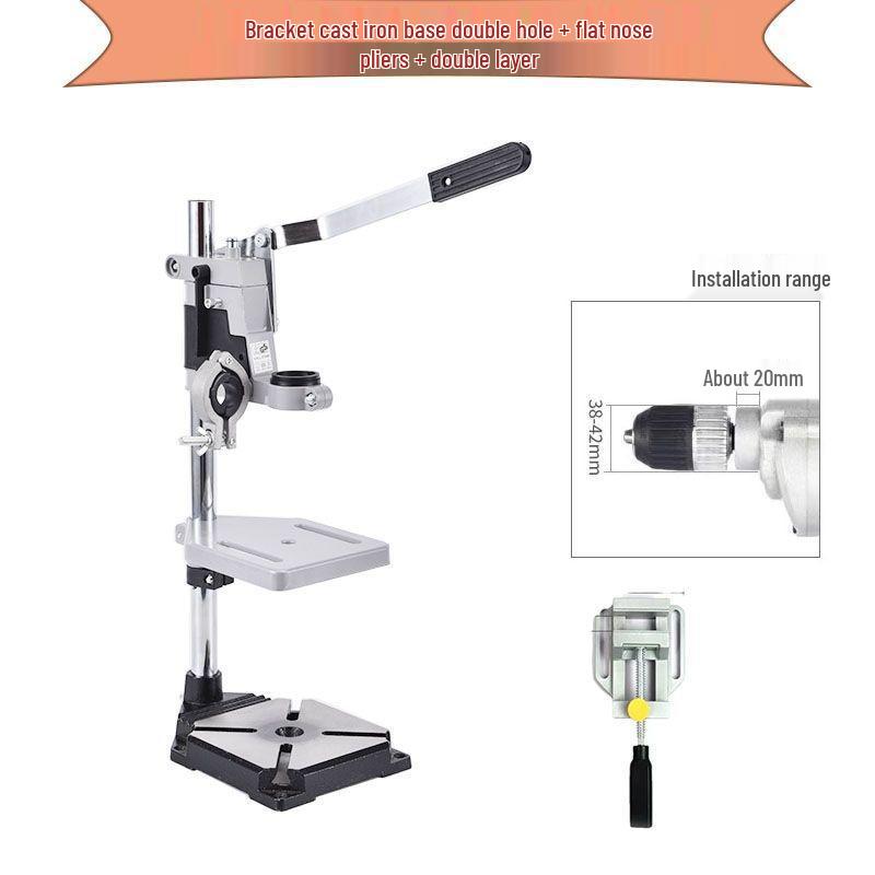 Multifunctional Hand Drill Stand: Converts Electric Drill To Bench Drill with Mini Pliers