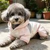 Windproof Dog Hooded Jumpsuit Color-Block Dog Four Legged Clothes Puppy Storm Coat  Small Dogs