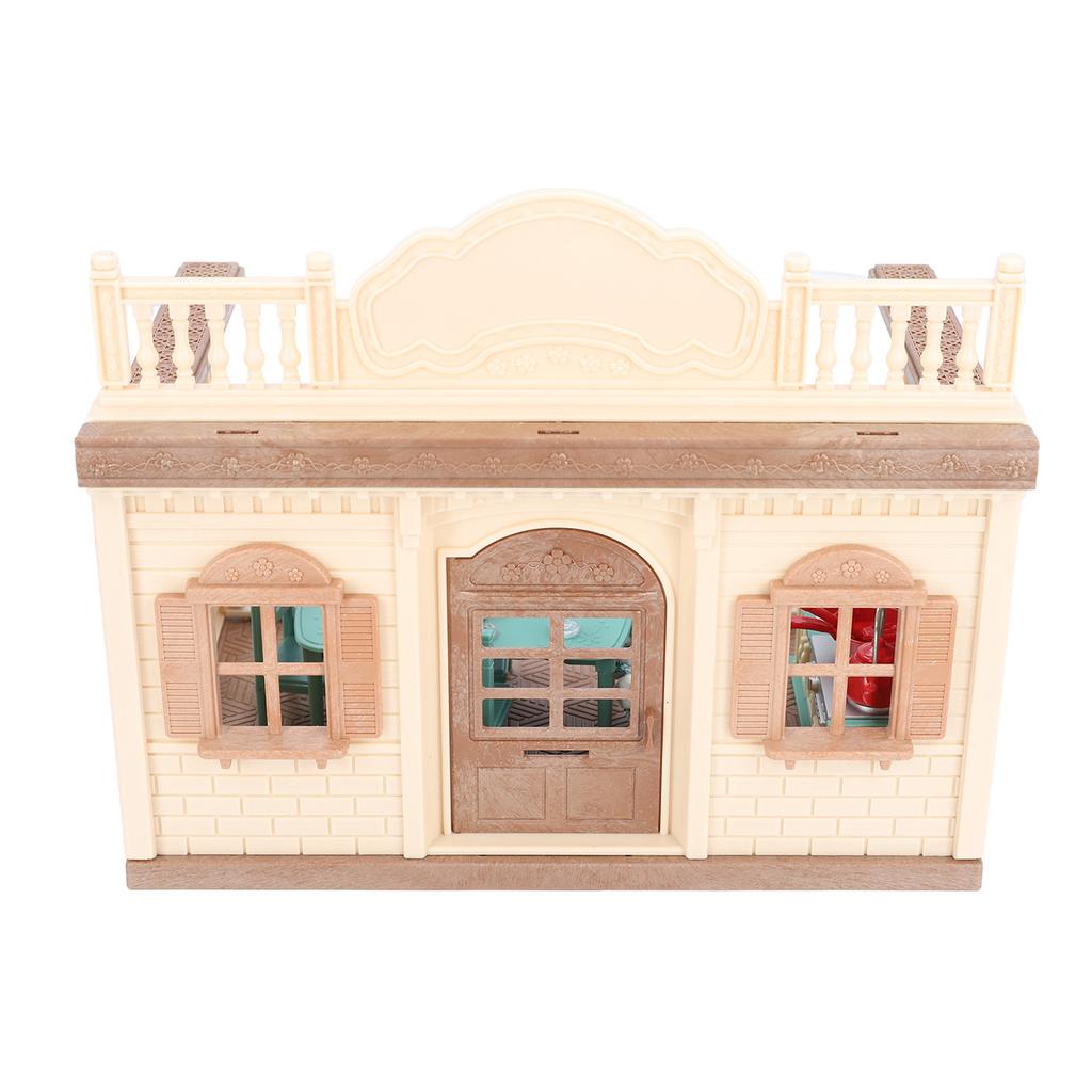 Dollhouse Kitchen Toys Simulated Plastic Educational with Tableware Furniture Miniature Kitchen for