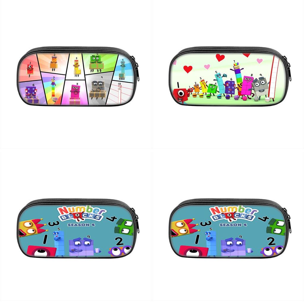 Numberblocks Student Pen Bag With Spacious Design And Waterproof Nylon For Classroom And Travel