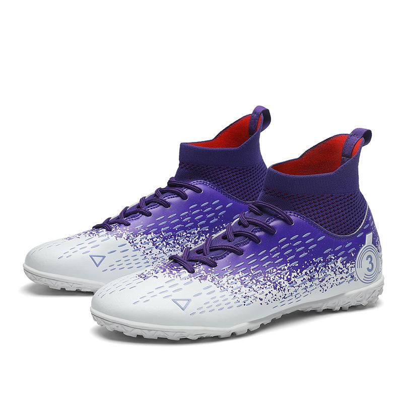 Training spike shoes men's and women's football shoes student sports shoes men's new high-top football shoes broken nails