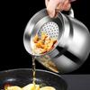 With Strainer Stainless Steel Oil Kettle 1.5/2L Grease Container Oil Can  Cooking Oil Storage