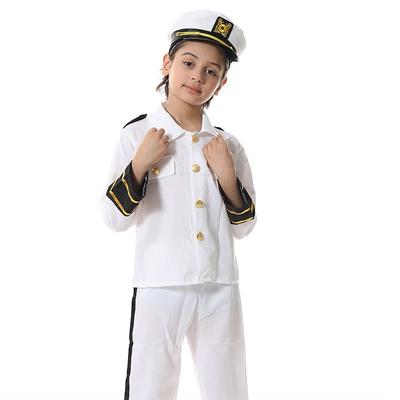 Halloween Kids Costume Captain Costume Navy Sailor Costume Cosplay Career Cosplay