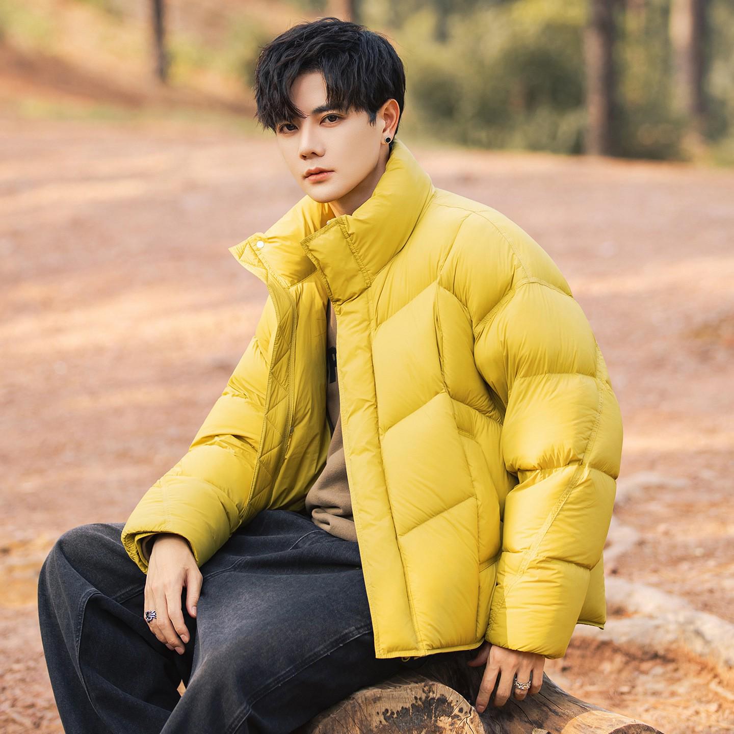 

Trendy Brand 2025 Men s Loose Stand Collar Down Jacket - High-End Feel Winter Outerwear XXXL (190-210 cm)