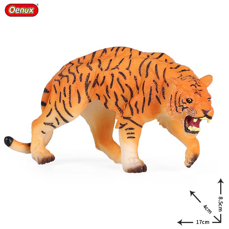 Oenux Zoo World Farm Animal Horse Cow Pig Sheep Goat Donkey Model Action Figures Lion Tiger PVC Educational Cute Kids Toy Gift
