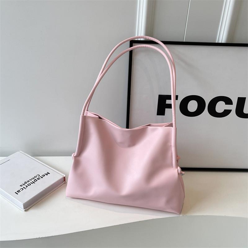 Large Capacity Fashionable Tote Bag For Women Stylish Commuter Shoulder Bag In Black Pink Beige Khaki Brown Ideal For Casual Everyday Use