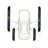 4Pcs PVC Car Door Sill Protector Strip Threshold Bumper Anti-scratch Sticker