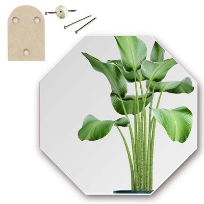 Speil Vegghengt Inngangsparti Åttetkant Åttetkant Laget i Japan Feng Shui Lykke til 35 x 35 cm Leie Klistrebar Design Speilform [Leilighetsspeil]