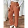 Pantaloni Eleganti da Donna a Vita Alta con Gamba Larga Comodi Casual o da Ufficio, Pantaloni dalla Vestibilità Rilassata