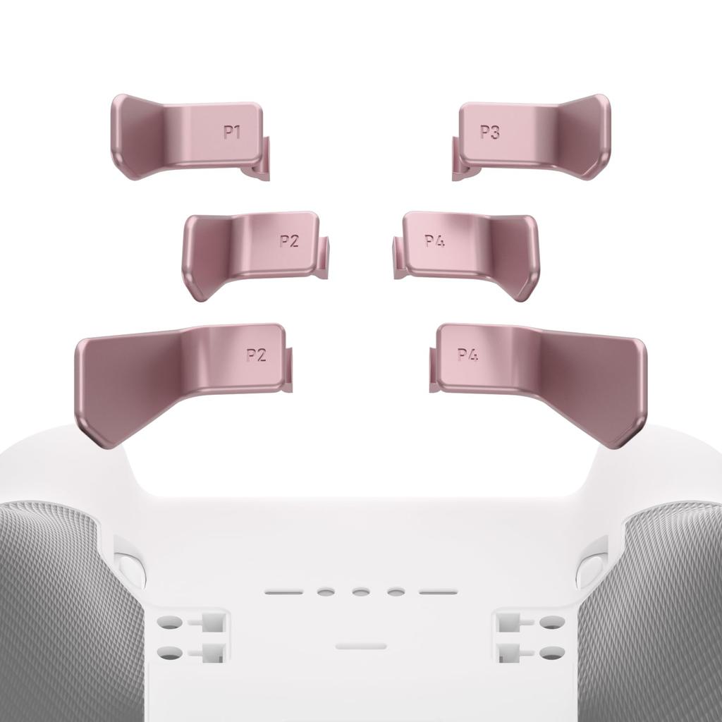 eXtremeRate Swift Paddles for Xbox Elite Replacement Back Paddles for Xbox One Elite and Elite Series 2 Controllers Rose 1/2 Controllers, 6-in-1