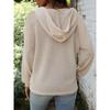YYFS Damenmode Casual Frühling Herbst Einfarbig Druck Langarm Kapuzen Blusen & Hemden
