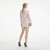 Women's Luxury Mesh Round Neck Long Sleeve Bodycon Dress