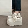 Fur integrated snow boots thick-soled velvet short boots women's winter small height increase warm bread shoes