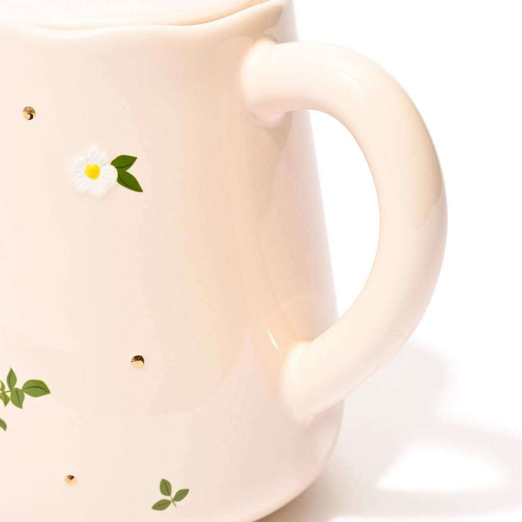 Francfranc Fleuron Teekanne, Elfenbein