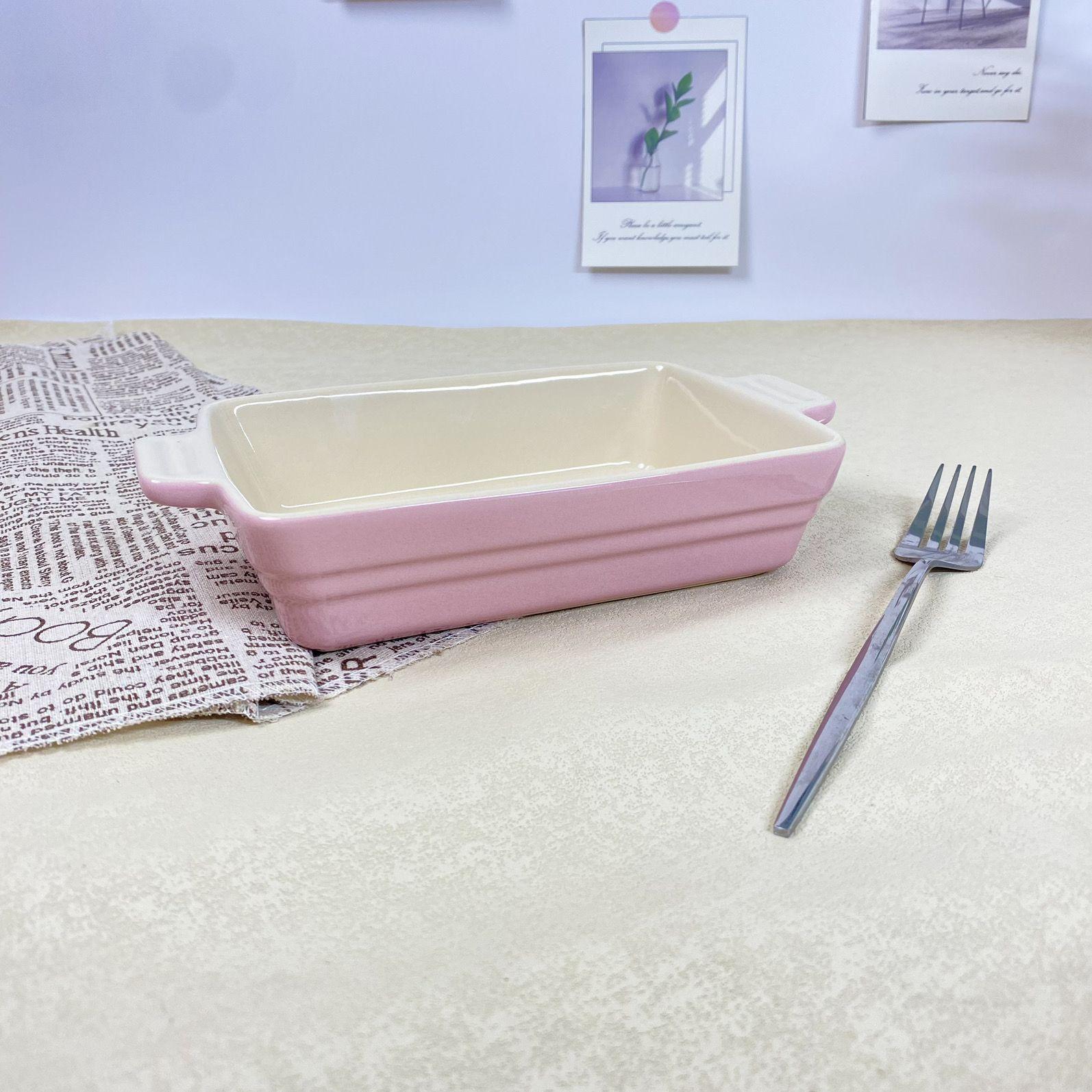 

Блюдо для рыбы во французском стиле, фарфор холодных цветов, прямоугольное барбекю, глубокая миска для выпечки, посуда для духовки и микроволновой печи 23cm 13cm