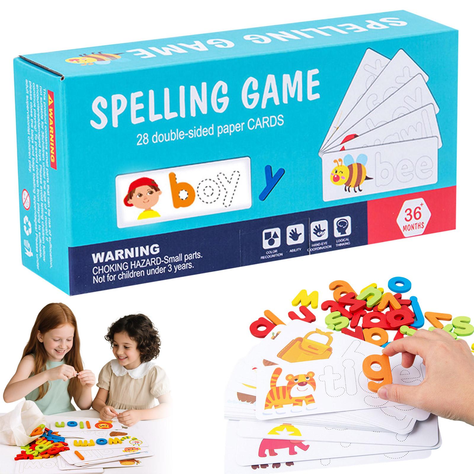 

Cheers Education Wooden Alphabet Spelling Game For Kids Alphabet Game Plaything Educational Learning Toys Playing Spell Earth Movers