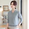 Mom spring sweater knitted sweater elderly woman spring and autumn bottoming shirt on clothes