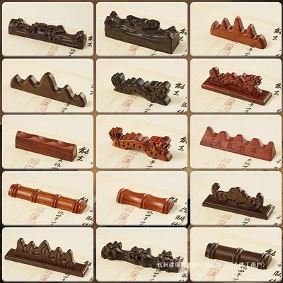Antikstil Massivholz Kalligraphie Pinsel & Stifthalter Ornament