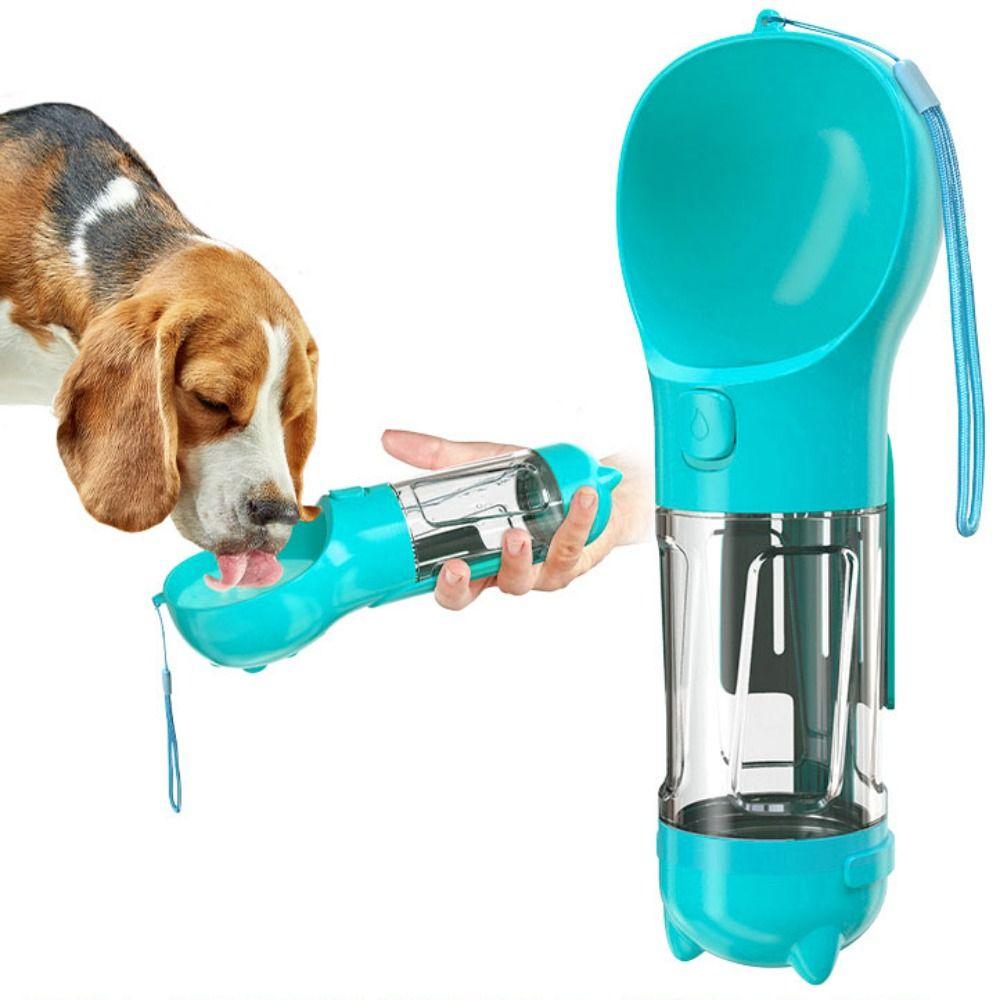 with Trash Bag Box and Shovel Pet Dog Water Bottle 3 in 1 Dog Food Feeder Walking The Dog
