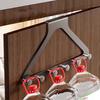Triangle Over The Door Hooks,Carbon Steel Hanging Organizers Rack With 6 Hooks For Clothes Bags,Door Hanger For Bathroom Kitchen
