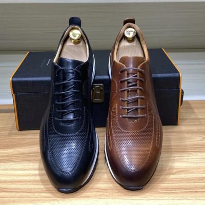 Luxuriöse Herren Echtleder Sneaker Schnürschuhe Bequeme Oxford Klassische Freizeitschuhe für Herren Outdoor Street Reise Flaches Schuhwerk