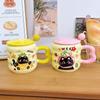 Cute Cat Mug with Lid Spoon with High Value Ceramic Drinking Cup for Home Use for Girls Birthday Gifts