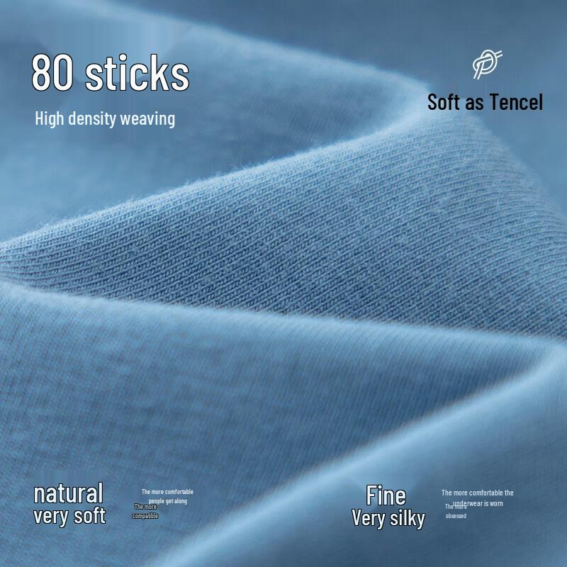 Yiershuang Men's Antibacterial Combed Cotton Boxer Briefs 2-Pack