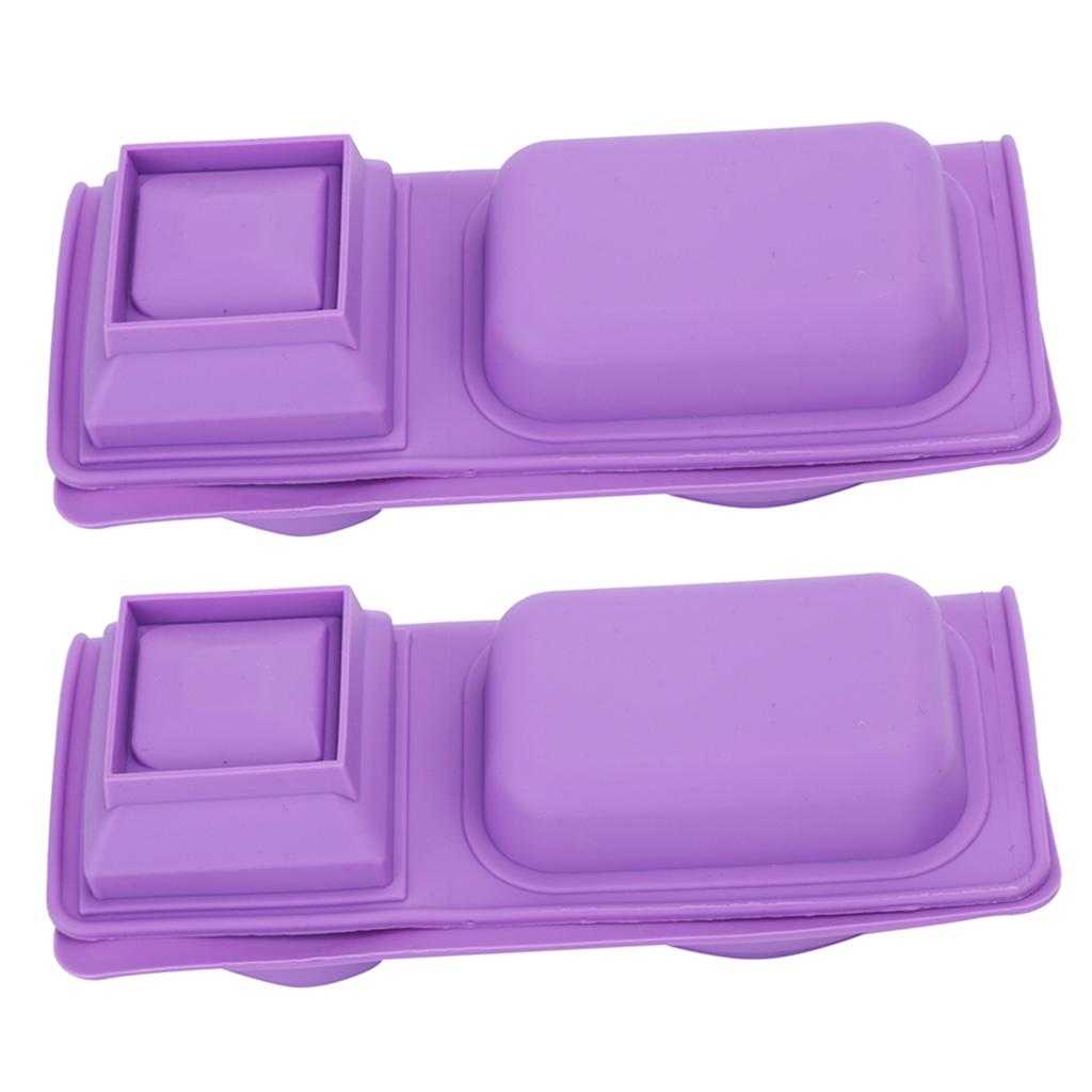 2Pcs Silicone Soap Mold 4Grids DIY HandMade Cupcake Baking Mould HeatResistant