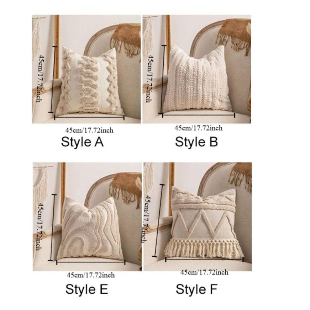 Wear-resistant Bohemian Fringe Pillow Cover Modern Pillow Case Throw Pillow Cover  Bedside