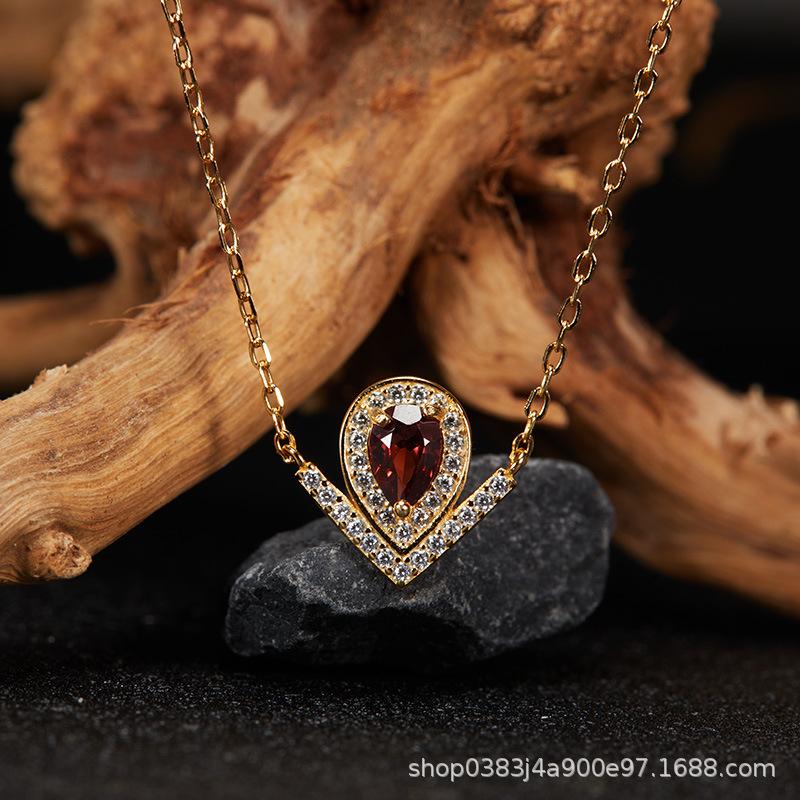 Ouyang Nana Earrings, Song Huiqiao Water Drop Earrings, High-End Sense Light Luxury Earrings, Rear Hanging Type, Sweet Temperament