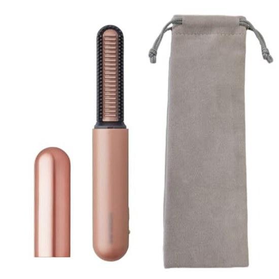 Koizumi Hair Iron Bangs Plus Cordless USB Rechargeable International Compatible 2-Stage Temperature Control Portable Compact Pouch Pink KHR-AS03 P