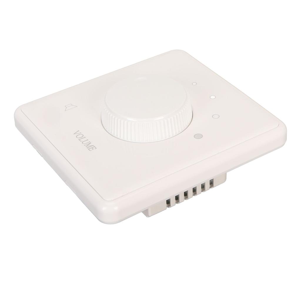 Wall Mount Volume Control Knob 10W Volume Control Wall Plate Rotary Knob Volume Controller for Home Speakers White