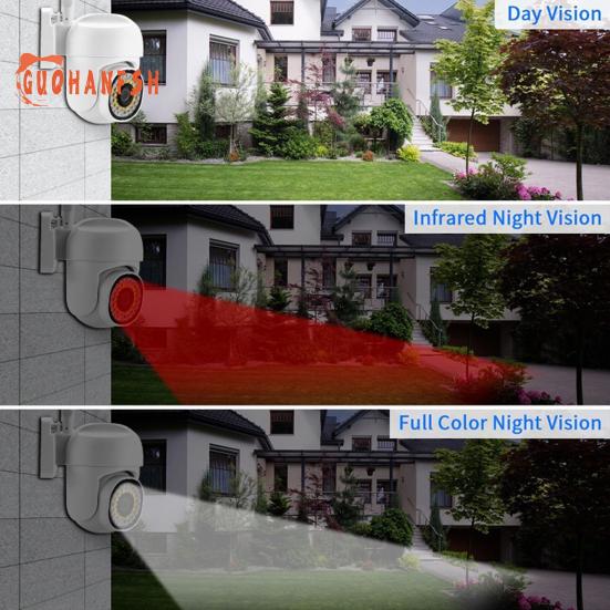 1 set telecamera di sorveglianza A13 - compatibile con HD 1080P, visione notturna a doppia luce, microfono incorporato, rotazione, telecamera di sorveglianza, fornitura per la casa