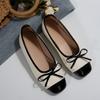Women's Flats French Square Head Single Shoes Soft Ballet Flat Shoes Slip On Loafers Casual Leather Single Shoe Zapatos De Mujer