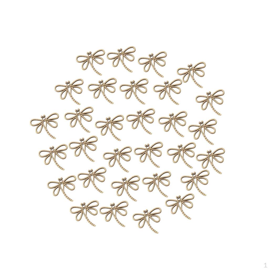 30 Pieces Dragonfly Charms Jewelry Making Pendents Metal for Crafting