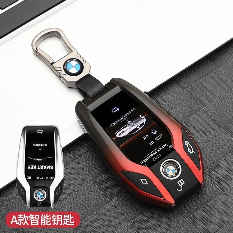 LED Display Car Key Case Cover For BMW 5 7 Series G01 X3 G02 X4 G05 X5 G07 X7 G12 G11 G30 G32 G31 i8 I12 I15 Car Bag