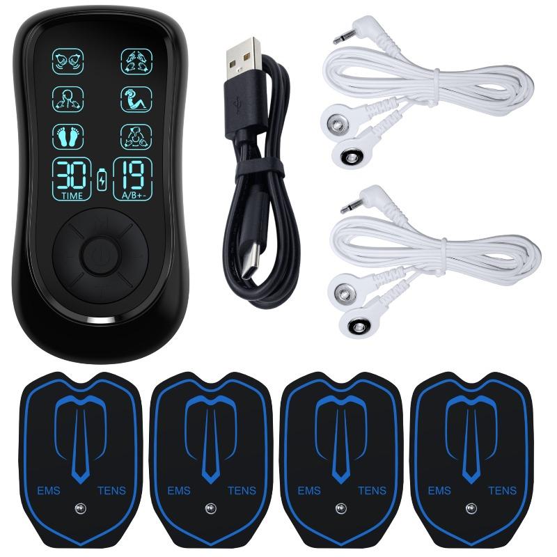 

1Pc Dual Output TENS Electric Pulse Massager EMS Stimulator, Medium and Low Frequency Pulse Massage Instrument Massage