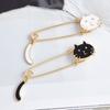 Playful Fashionable And Alloy Brooches With Cute White Cat And Black Cat Styles For Personalization Unique