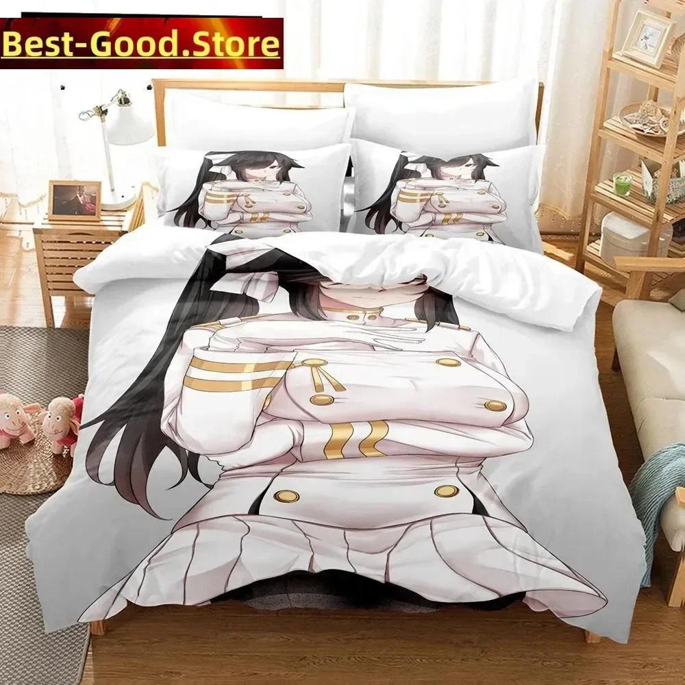 

Comforter 3D Anime Azur Lane Bedding Set Printed Bed Set With Bed Soft Single Double Queen Super King Size Bedroom Comforter (quilt)-EU Single(135*200cm)3pcs