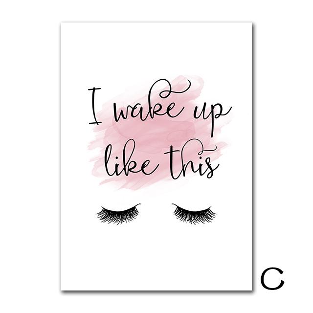 

Руководство по наращиванию ресниц, постеры, постеры с макияжем, принты, цитаты, настенные художественные принты, украшения комнаты для девочек, картины на холсте 21x30 No Frame