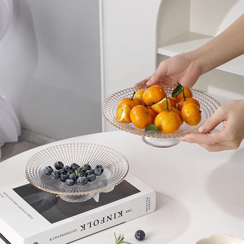 Zhinianhua European Glass Footed Fruit Bowl Set (2-Piece)