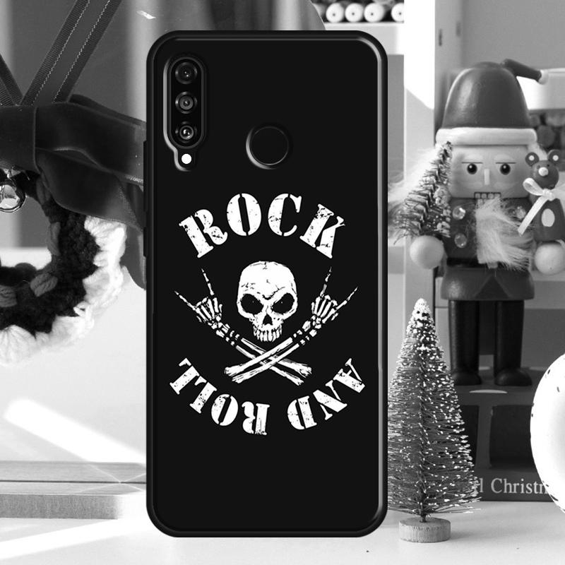 Rock and Roll Skull For Huawei Nova 7i 8i 11i 12i 12s Y73 Y70 Y90 Y60 Y72 Y61 Y91 9 10 SE P30 Pro P40 Lite Case