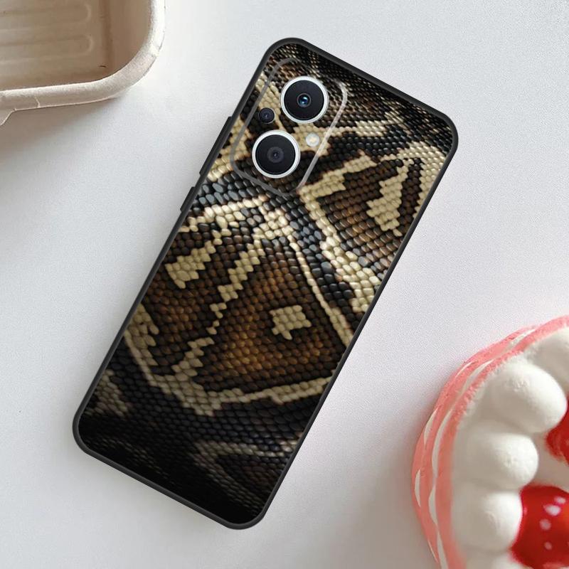 Snake Skin Texture Case For OPPO Reno 7 8 6 5 4 Lite 8T 4Z 5Z 11 F 10 Pro OPPO Find X6 X5 Pro X2 X3 Neo Cover
