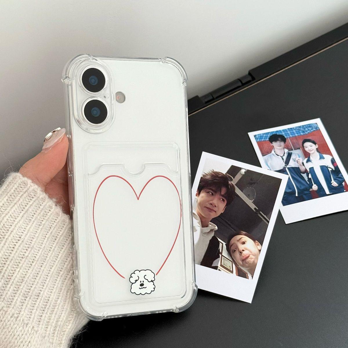 

Happy Puppy Apple Phone Case: Soft, Creative, and Hot-Selling for 12, 13, 14, 16Pro, 17ProMax with Card Holder Apple 17 Pro Max