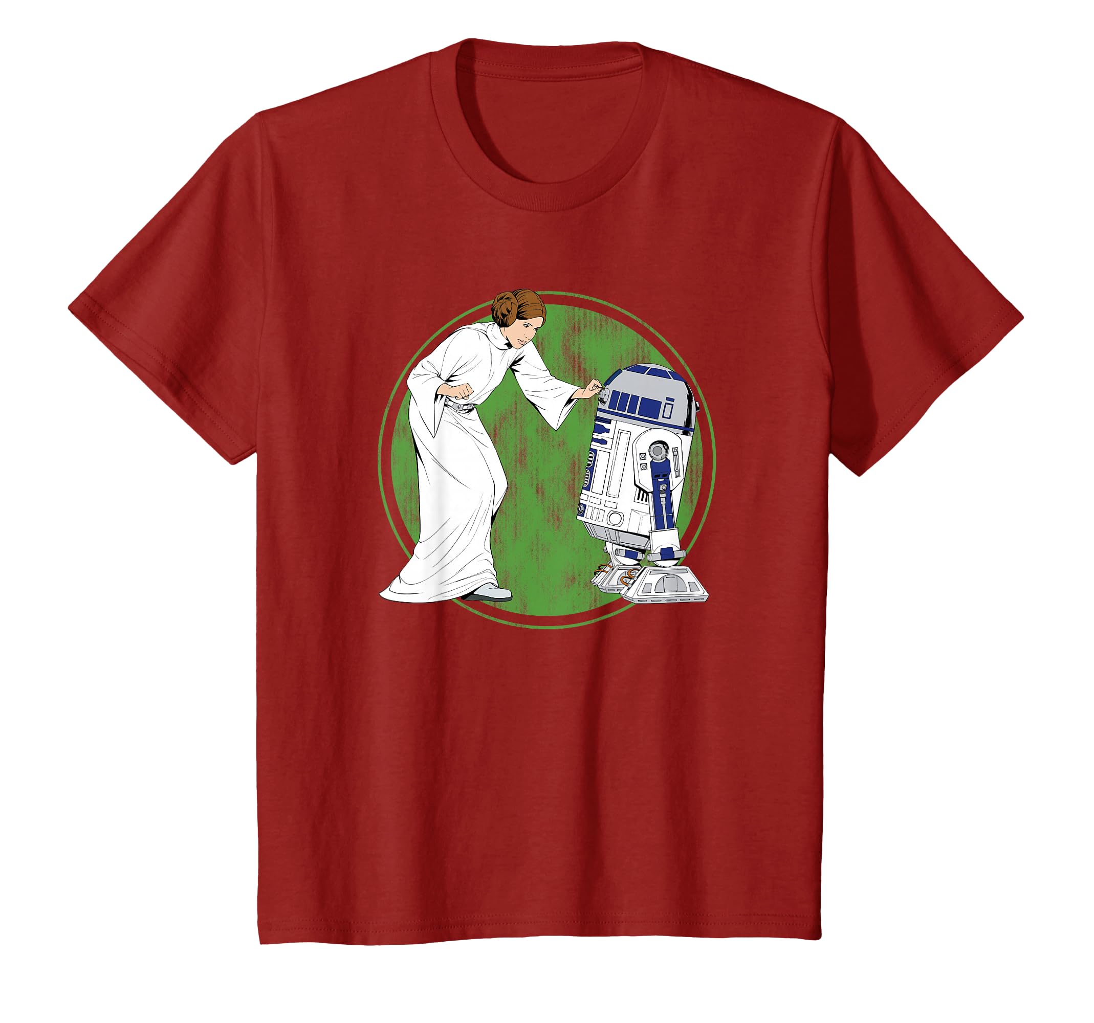 

Футболка с изображением принцессы Леи и R2-D2 из «Звездных войн» чёрный