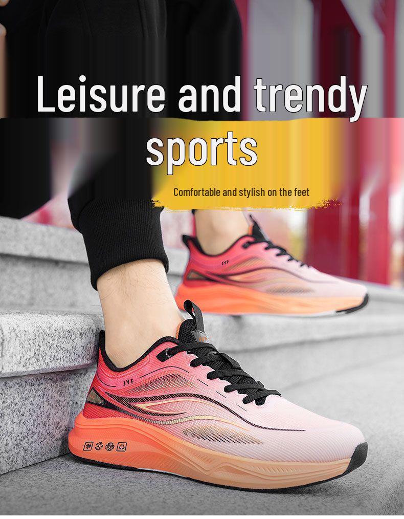 Men's Trendy Low-Top Sports Shoes: Lightweight, Breathable, Comfortable for Running & Travel